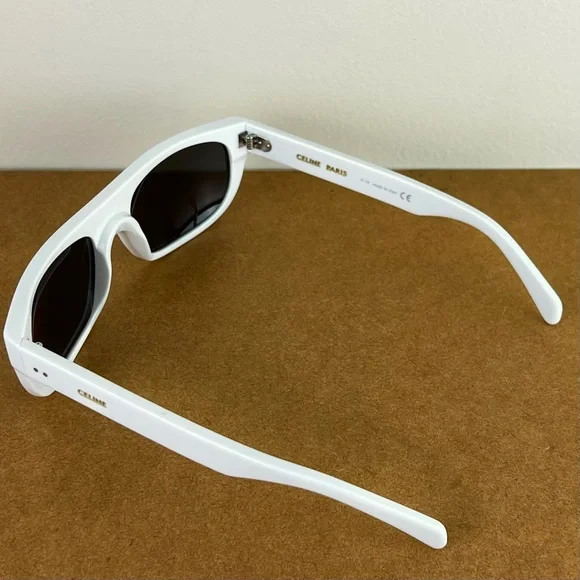 NEW CELINE WHITE MIRRORED SUNGLASSES New CELINE CL40101I 21C White/Gray Mirrored 56-20-140  main image 2